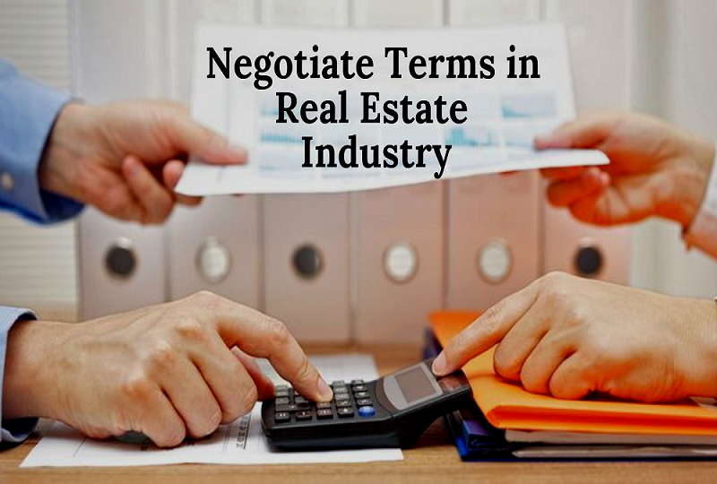 Nagotiate terms in real estate industry